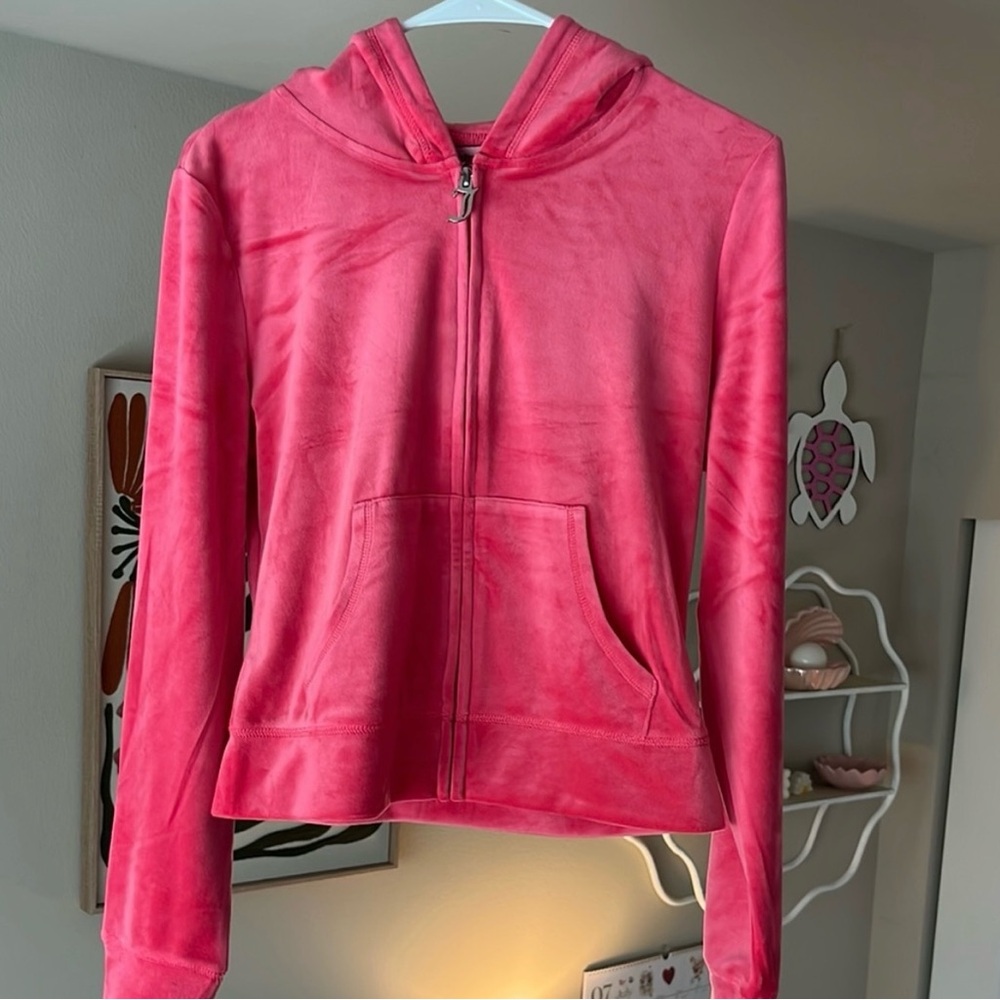 Juicy Couture Pink Zip-Up Jacket with Hood